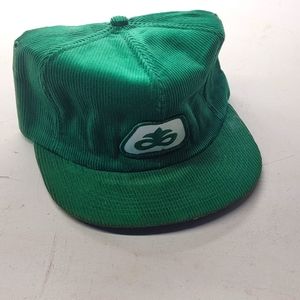 VINTAGE Pioneer seed corn beans full Corduroy Snapback Hat farmer trucker